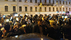 Участники несанкционированной акции протеста в Санкт-Петербурге. 7 октября 2017 Участники несанкционированной акции протеста в Санкт-Петербурге. 7 октября 2017
