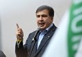 Бывший президент Грузии, экс-губернатор Одесской области Михаил Саакашвили на акции в поддержку политической реформы в Киеве. 17 октября 2017 Бывший президент Грузии, экс-губернатор Одесской области Михаил Саакашвили на акции в поддержку политической реформы в Киеве. 17 октября 2017