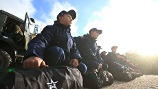 Призывники в Симферополе перед отправкой к месту службы. Архивное фото Призывники в Симферополе перед отправкой к месту службы. Архивное фото