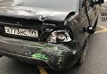 Автомобиль Daewoo Nexia на месте ДТП на Сходненской улице в Москве. 29 декабря 2017 Автомобиль Daewoo Nexia на месте ДТП на Сходненской улице в Москве. 29 декабря 2017
