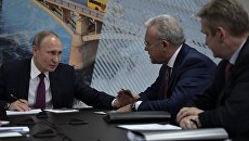 Президент РФ Владимир Путин во время встречи по вопросам экологической ситуации в Красноярском крае. 7 февраля 2018 Президент РФ Владимир Путин во время встречи по вопросам экологической ситуации в Красноярском крае. 7 февраля 2018