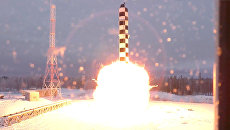 Демонстрация испытаний ракетного комплекса стратегического назначения Сармат во время послания президента РФ Владимира Путина Федеральному собранию Демонстрация испытаний ракетного комплекса стратегического назначения Сармат во время послания президента РФ Владимира Путина Федеральному собранию