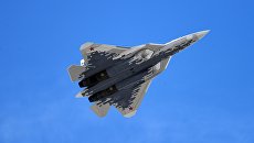 Многофункциональный истребитель пятого поколения Су-57. Архивное фото Многофункциональный истребитель пятого поколения Су-57. Архивное фото