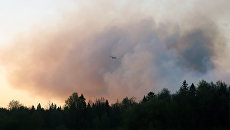 Облако дыма над территорией бывшего военного арсенала в Удмуртии в результате пожара. 16 мая 2018 Облако дыма над территорией бывшего военного арсенала в Удмуртии в результате пожара. 16 мая 2018
