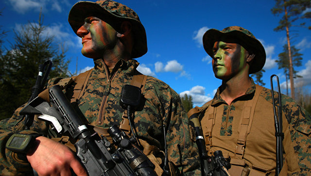 Военнослужащие армии США во время совместных учений войск НАТО в Эстонии