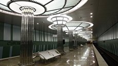 Станция метро Стрелка в Нижнем Новгороде. Архивное фото Станция метро Стрелка в Нижнем Новгороде. Архивное фото