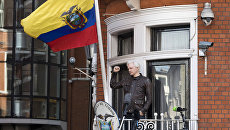 Сооснователь WikiLeaks Джулиан Ассанж на балконе здания посольства Эквадора в Лондоне. Архивное фото Сооснователь WikiLeaks Джулиан Ассанж на балконе здания посольства Эквадора в Лондоне. Архивное фото