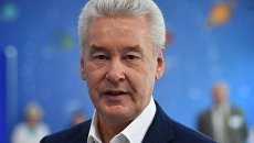 Мэр Москвы Сергей Собянин в единый день голосования на избирательном участке в Москве Мэр Москвы Сергей Собянин в единый день голосования на избирательном участке в Москве