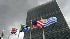 Штаб-квартира Организации Объединенных Наций в Нью-Йорк. Архивное фото Штаб-квартира Организации Объединенных Наций в Нью-Йорк. Архивное фото