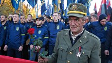 Участники марша националистов в Киеве. Архивное фото Участники марша националистов в Киеве. Архивное фото