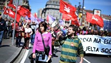 Демонстрация в Бильбао, Испания Демонстрация в Бильбао, Испания