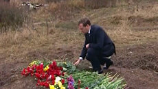 Медведев принес цветы к месту катастрофы Як-42 в Ярославле Медведев принес цветы к месту катастрофы Як-42 в Ярославле