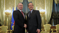 Встреча В. Путина и Ф.Олланда в Кремле Встреча В. Путина и Ф.Олланда в Кремле