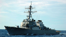Эсминец ВМС США Фицжеральд. Архивное фото Эсминец ВМС США Фицжеральд. Архивное фото