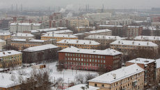 Вид на Ленинский район Новосибирска зимой. Архивное фото Вид на Ленинский район Новосибирска зимой. Архивное фото